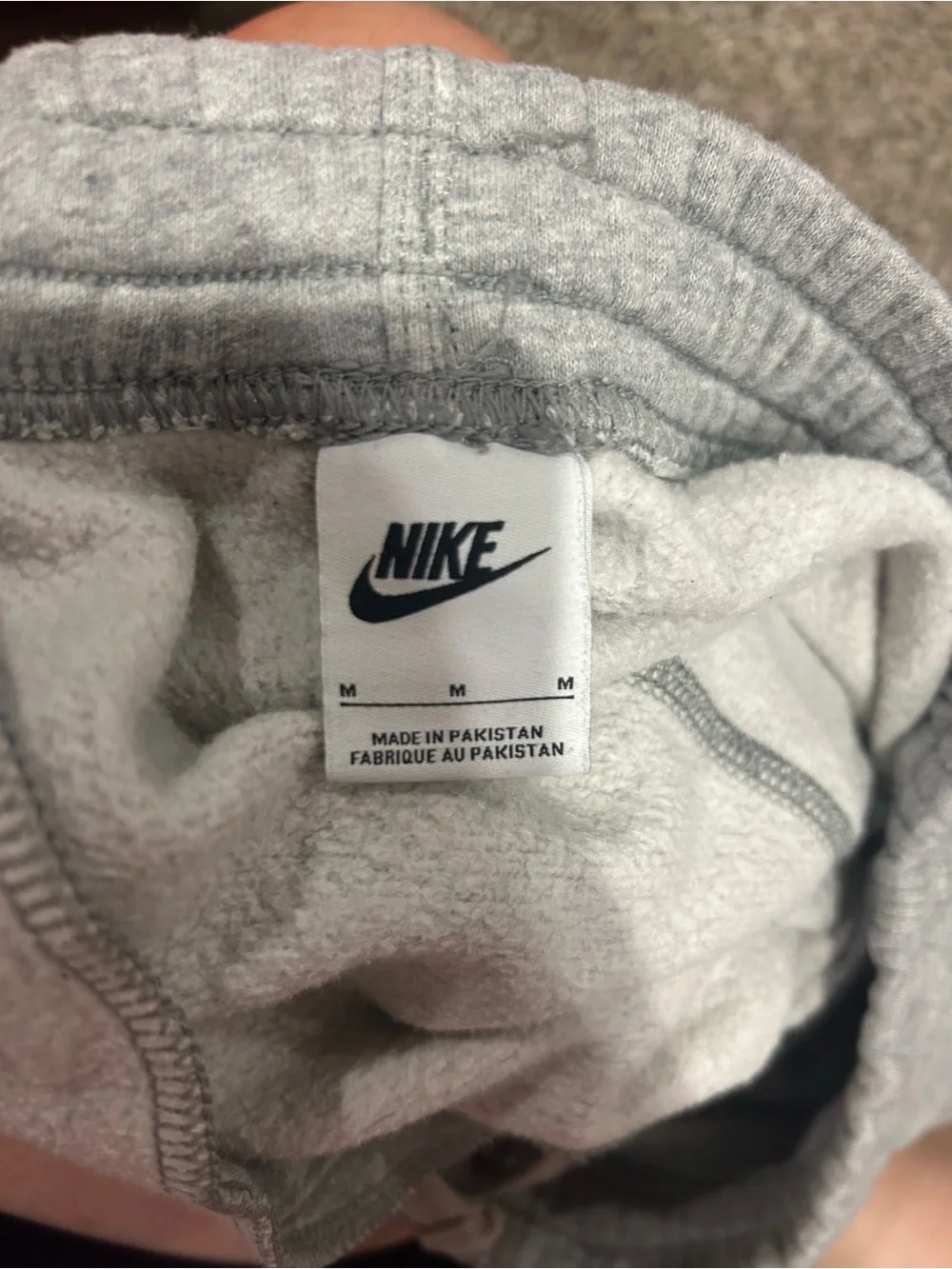 Nike Light Gray Men's Fleece Joggers